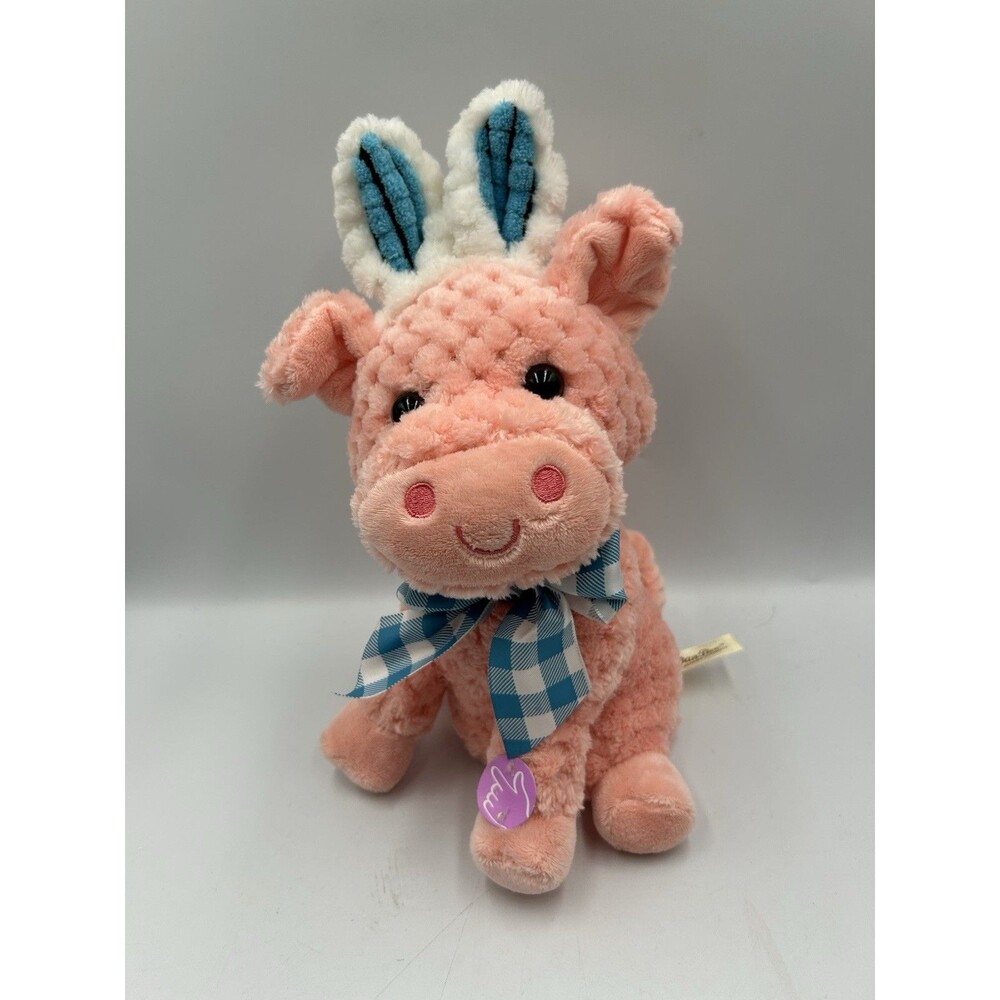 Dan Dee Easter Pig Singing Dancing Plush Pig w/Bunny Ears Old MacDonald's Farm